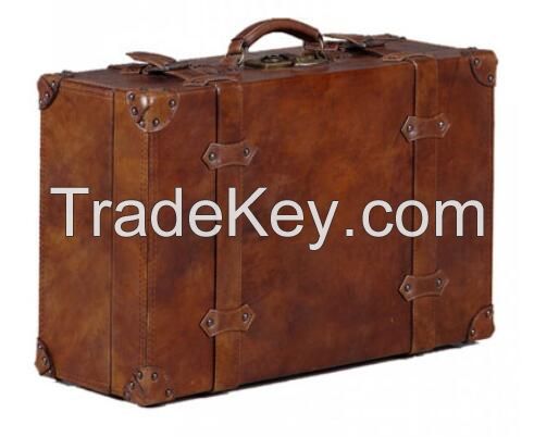 vintage leather suitcase