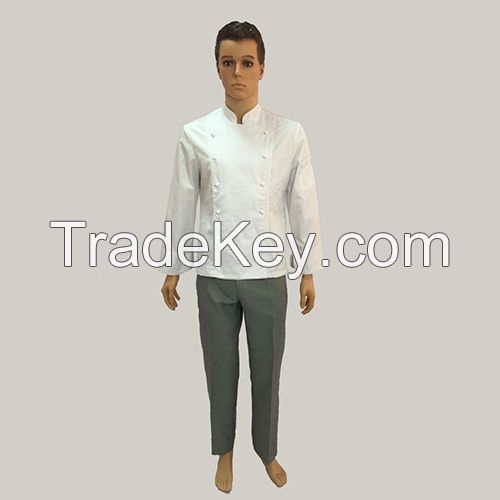 Customized cotton white Check uniforms