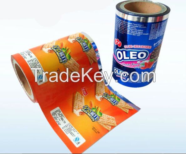 Aluminum Foil Food Packaging Film/Plastic Printed Laminating Packing Film Roll For Candy