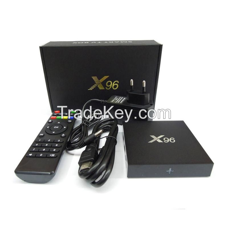 X96 TV Box Amlogic S905x Quad Core Android 6.0 TV BOX 1GB/8GB LAN WiFi H.265 Better Than Mini MX 4K Smart TV Box