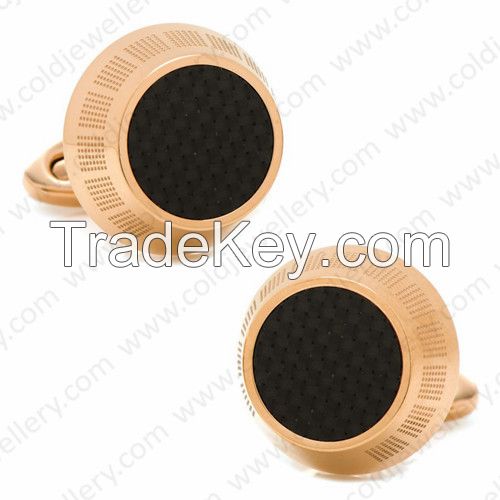 Classical cufflinks rose-gold color