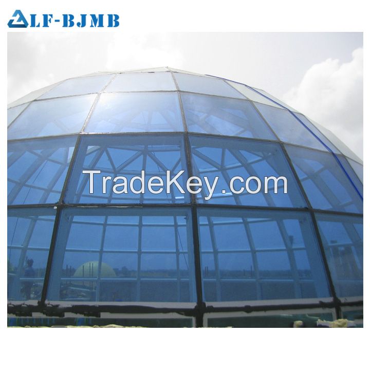 Prefabricated Structures Easy Install Glass Dome Roof For Shopping Mall