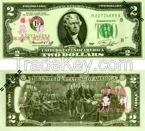 Earlier edition USD Play Money for Movie props and Educational Use for Children in All Ages