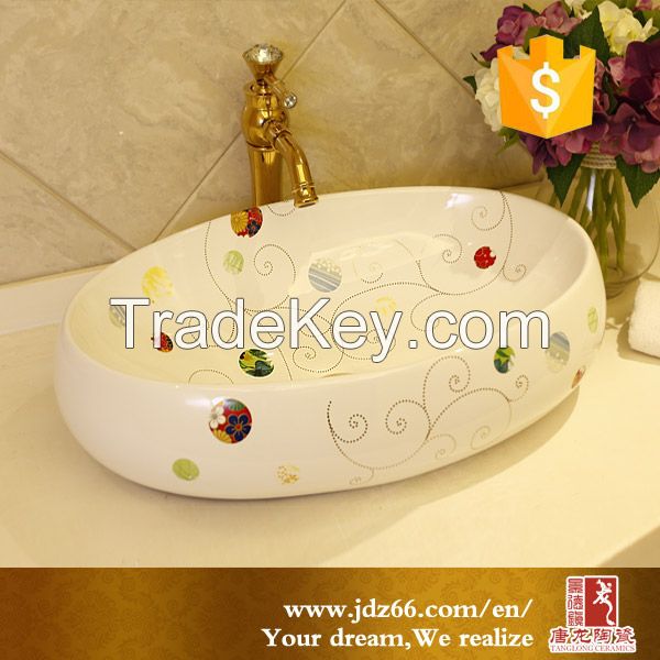 Modern oval bathroom wsh basin cabinet