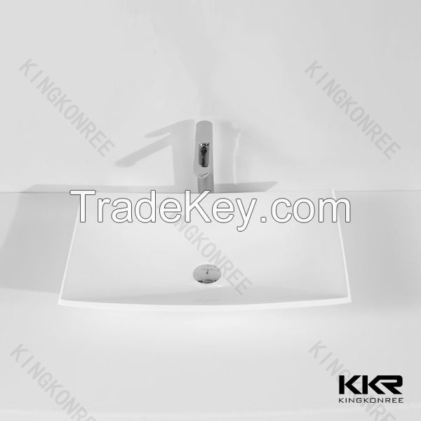 Acrylic solid surface bathroom basin