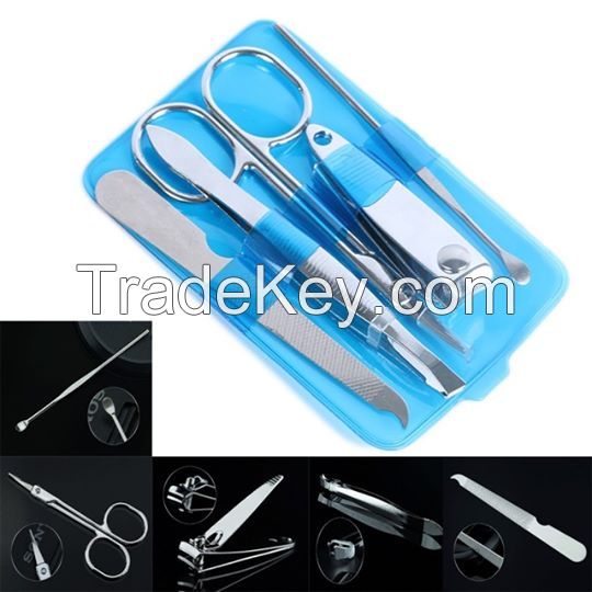 Fine Pedicure Tool Manicure Set Nail Cuticle Clippers Scissors Kit 5Pcs Sets