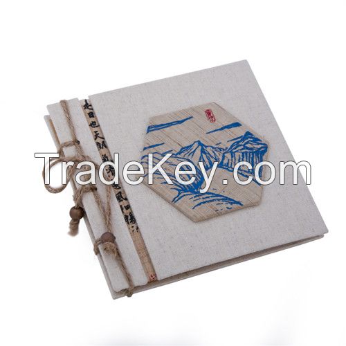 Grass Cloth Notebooks With Print