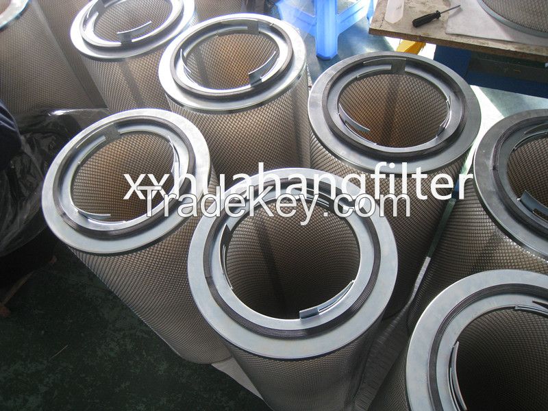 hot sale dust collection air filter cartridge with galvanized end caps