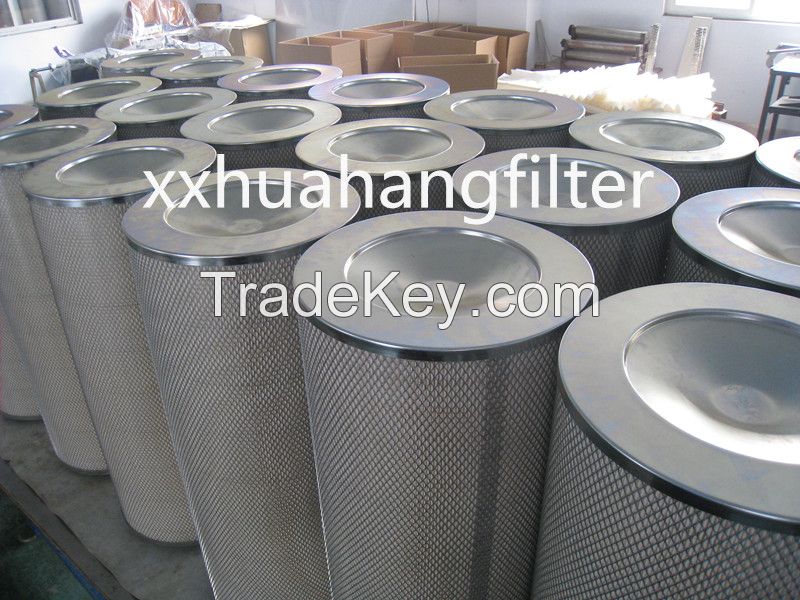 hot sale dust collection air filter cartridge with galvanized end caps