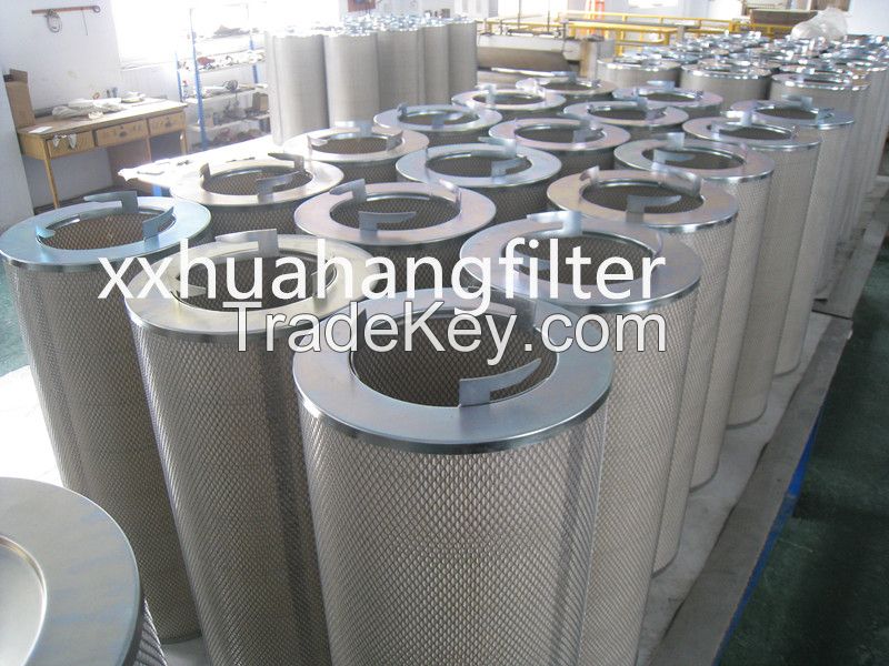 hot sale dust collection air filter cartridge with galvanized end caps