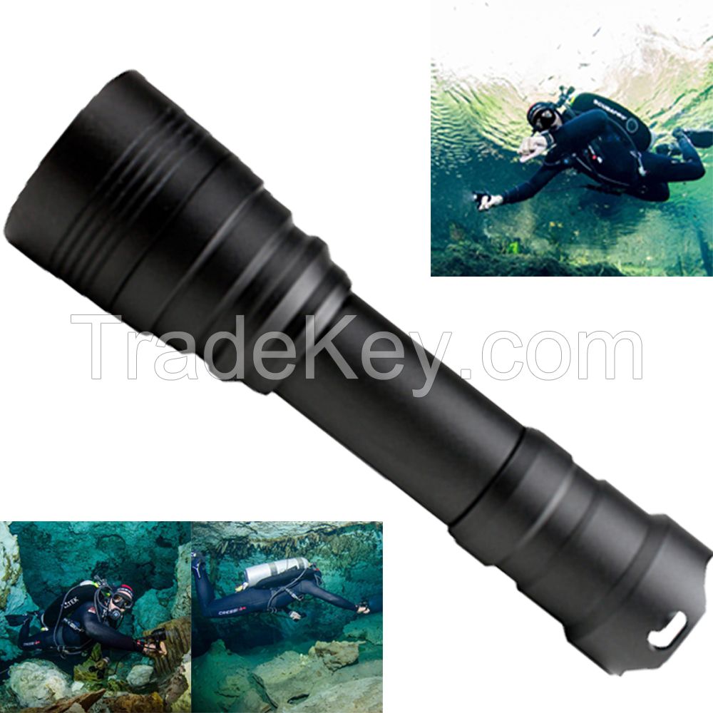 Cree XM-L2 (U2) LED Underwater Primary Light Technical Leisure Diver Diving Flashlight 150M