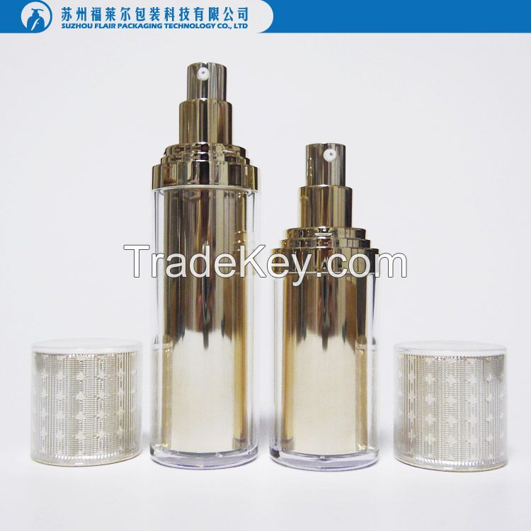 Cosmetic acrylic airless serum container