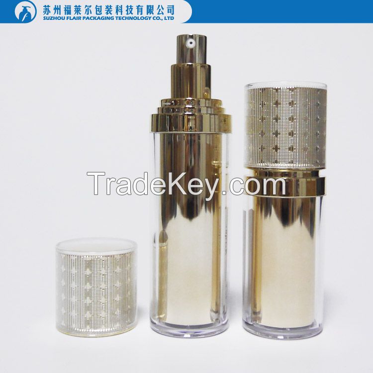 Cosmetic acrylic airless serum container