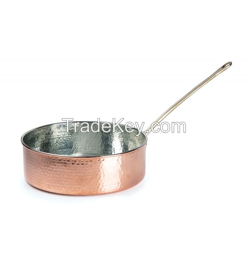 Saute pan - Saut&Atilde;&Acirc;&copy; pan with lid - Copper Saute pan - Copper Wok - Cookware Sets