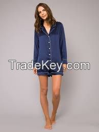 Short Silk Pajamas Set