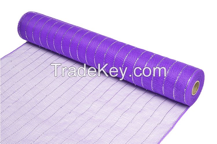 21inch*10yard purple silver strip china factory gift packing paper for 20S09