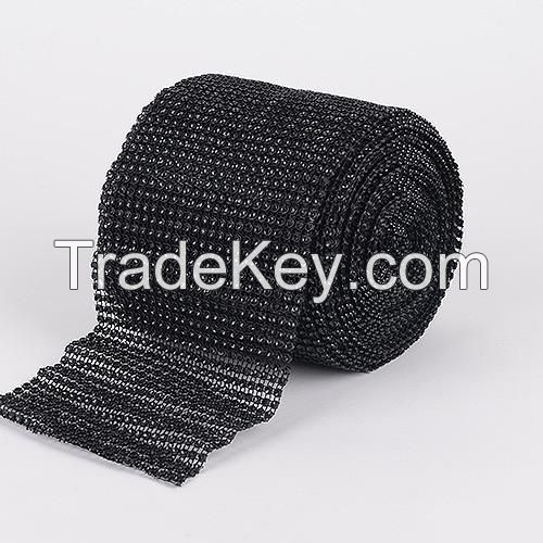 Buy black bling diamond rolls (4 Inch x 10 Yards) @ $10.05