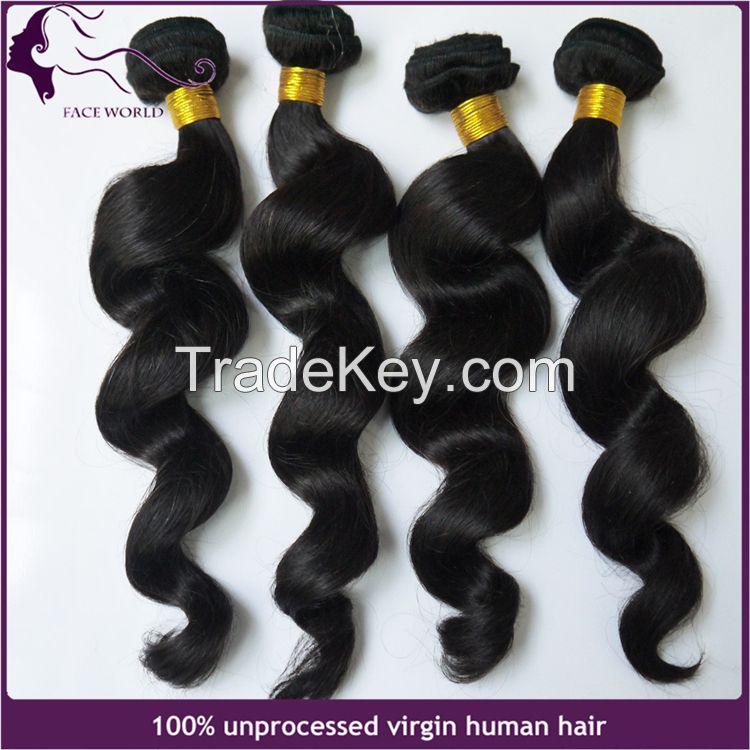 Faceworld hair wholesale loose wave human hair weft