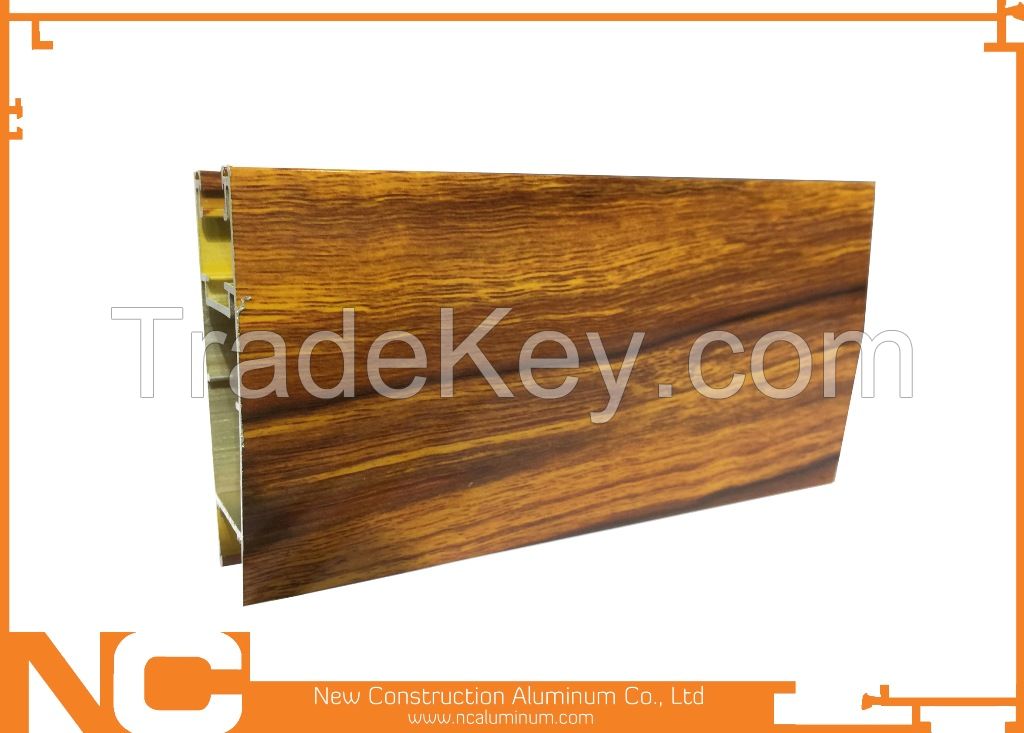 Wood grain aluminum profile