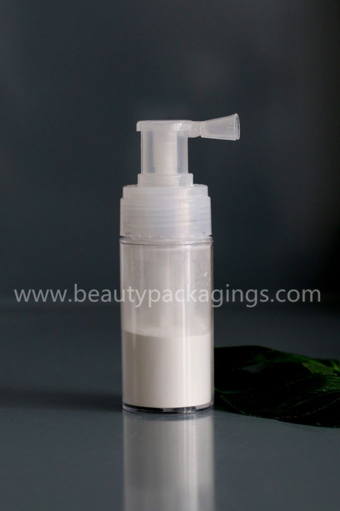 Patent Plastic Empty PET Round Skin Talcum Powder Sprayer Pump Bottle