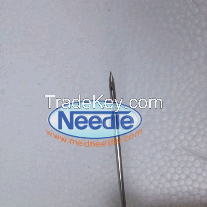 Custom point and drill hole needle tubing