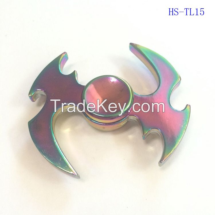 Fidget spinner toys Rainbow Tri-Fidget Metal Hand Colorful EDC Gyro Toys HandSpinner spinners finger top spinning Toy in retail box