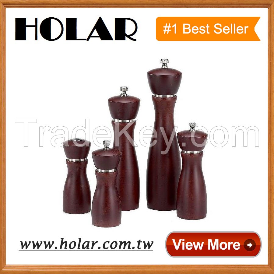 [Holar]  Manual Pepper Grinder with Stainless Steel Made in Taiwan Chef Wooden