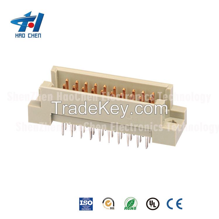 3 rows ph2.54mm DIN41612 Euro connectors male straight vertical 30P, 32P, 42P, 48P, 64P, 66P, 96P, 120P board to board connector