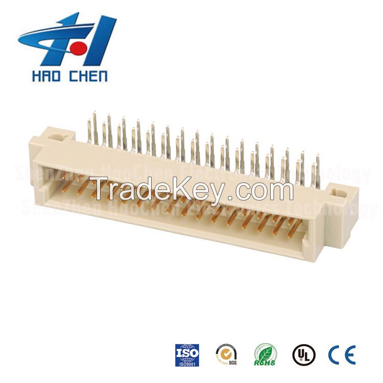 2 rows ph2.54mm DIN41612 Euro connectors male right angle 20P, 32P, 48P, 64P board to board connector