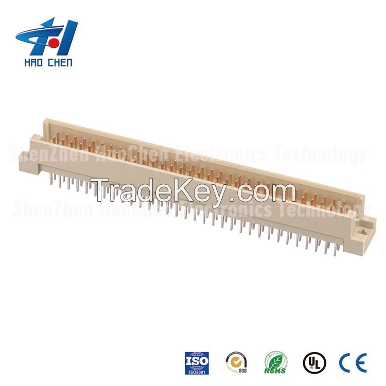 3 rows ph2.54mm DIN41612 Euro connectors male straight vertical 30P, 32P, 42P, 48P, 64P, 66P, 96P, 120P board to board connector
