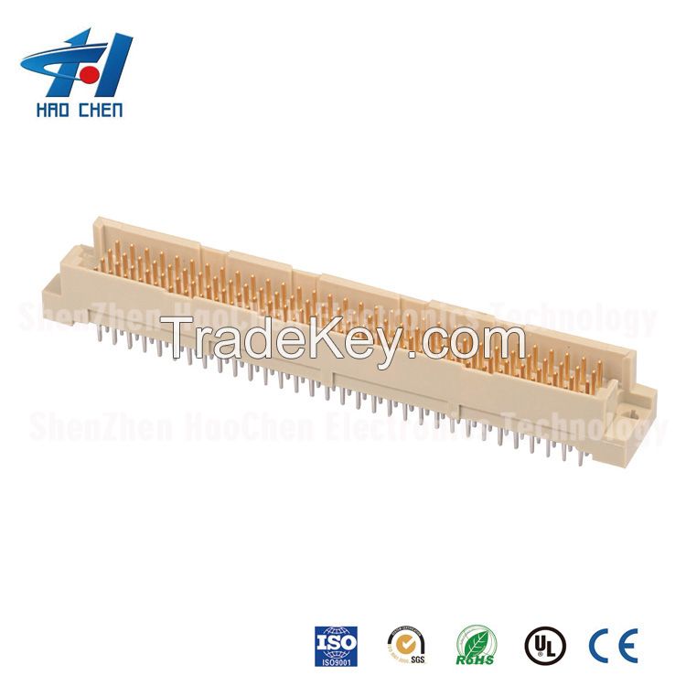 3 rows ph2.54mm DIN41612 Euro connectors male straight vertical 30P, 32P, 42P, 48P, 64P, 66P, 96P, 120P board to board connector
