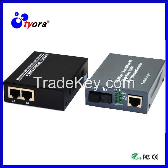 1 Pair  10/100/1000Mbps  Fiber Optic Media Converter 1 CH*SC 2 CH*RJ45 Converter 1 CH*SC 1 CH*RJ45 Fiber Optic Transceiver single mode single  fiber   sc port