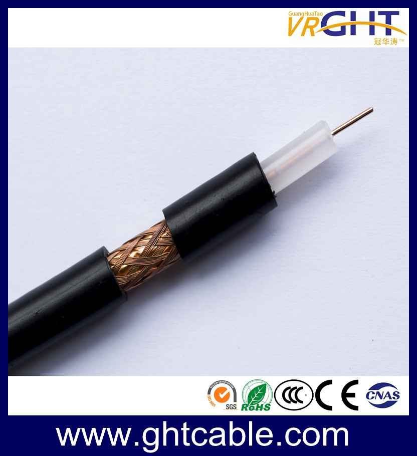 18AWG CCS Black PVC Coaxial Cable Rg59 for CCTV/CATV