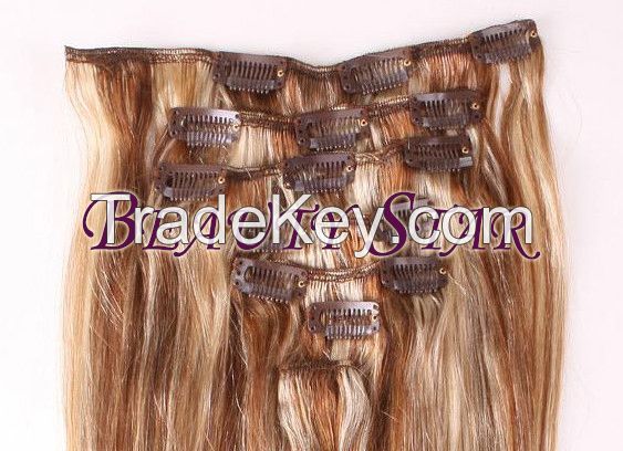 Clip In Hair Extensions 6/613#