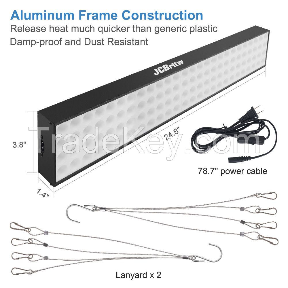 JCBritw LED Grow Light Panel 60W Growing Lamps Red Blue Spectrum Long Bar