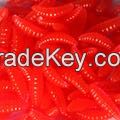 50PCS 2cm 0.3g maggot Grub Soft Lure Baits smell Worms | Glow | Shrimps