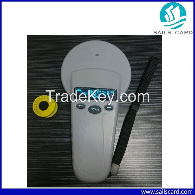 134.2kHz Animal RFID Tag Handheld Reader