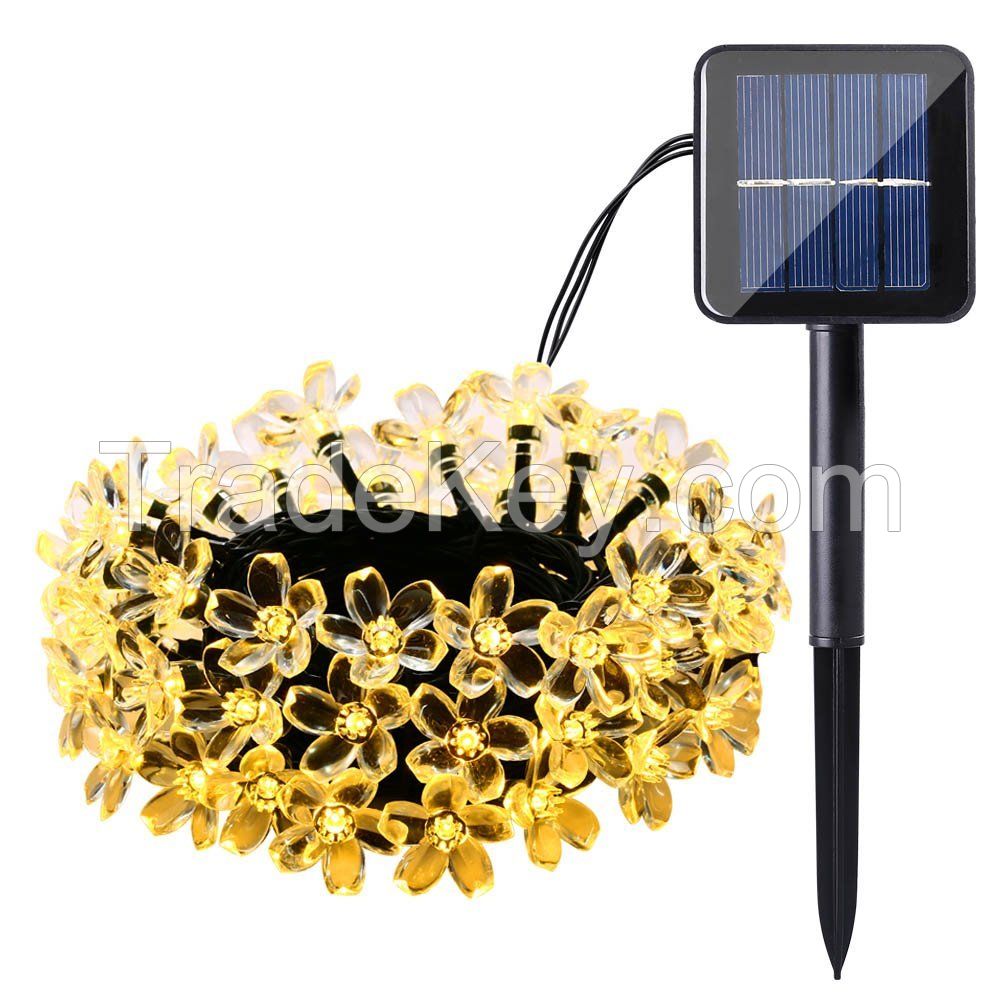 Solar String Lights 50 Led Blossom Flower