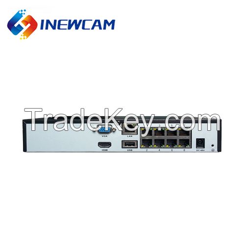 2MP 8CH Onvif P2P Remote POE NVR