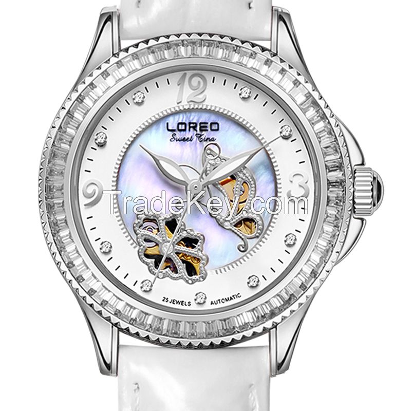 Automatic Mechanical Watch For Women With 5ATM Water Resistance And Luminous Function ,Loreo Brand