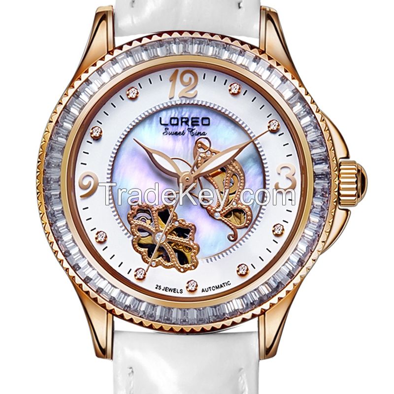 Automatic Mechanical Watch For Women With 5ATM Water Resistance And Luminous Function ,Loreo Brand