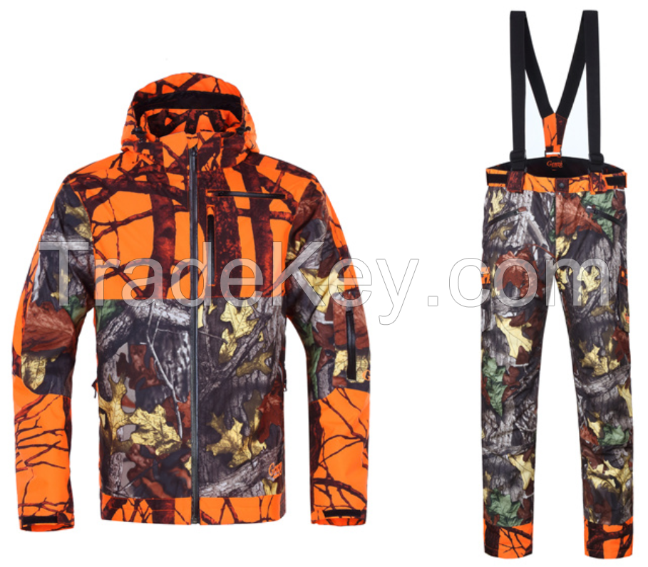 Wholesale outdoor winter polyester waterproof hunting suit