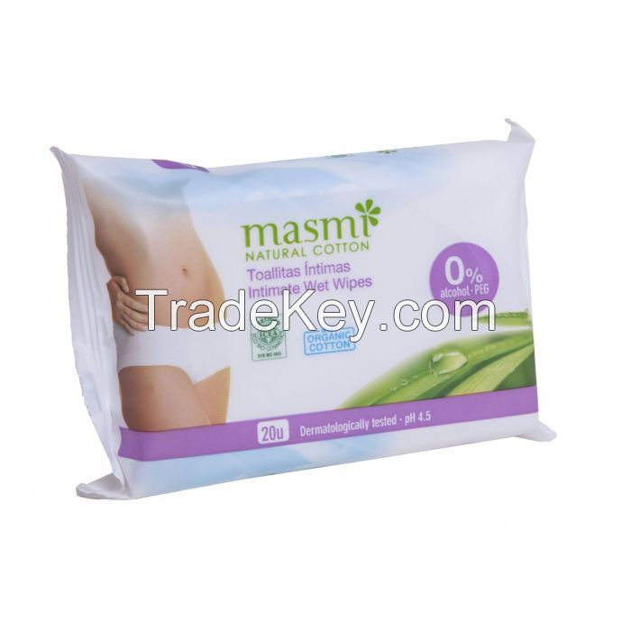 Organic Cotton Intimate Wipes 20s