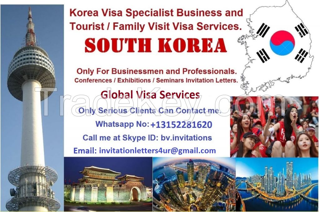 South Korea Business and Tourist Visa Invitation Letters Services