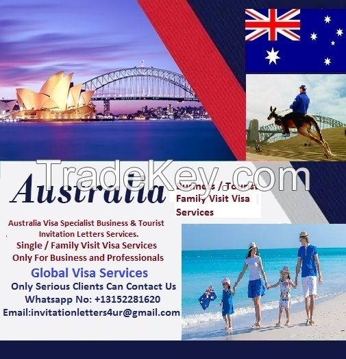 Australia Business and Tourist Visa Invitation Letters Services