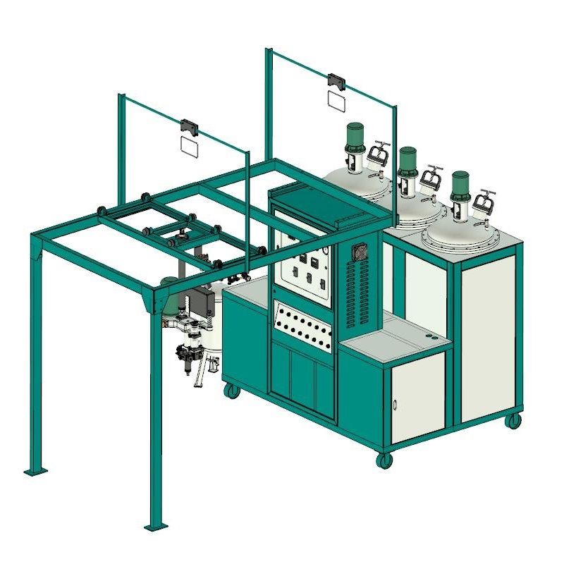 China Conveyor Type Low Pressure PU Shoe Making Machine