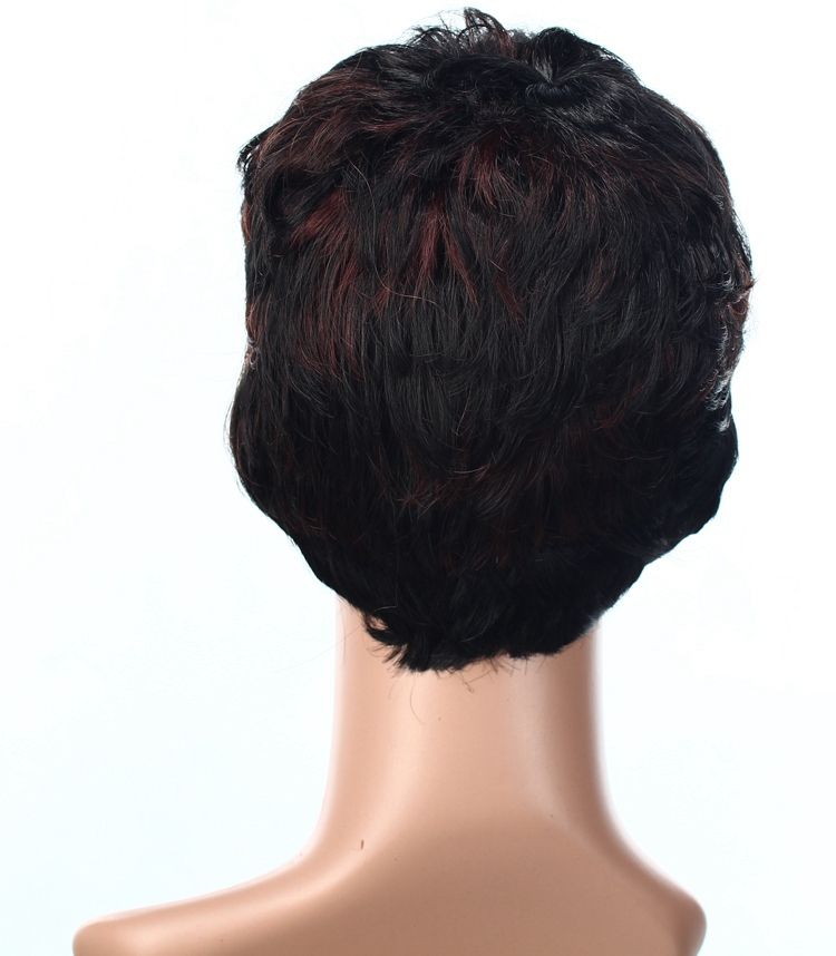 Popular Short Synthetic Machine Mace Wigs for Black Women