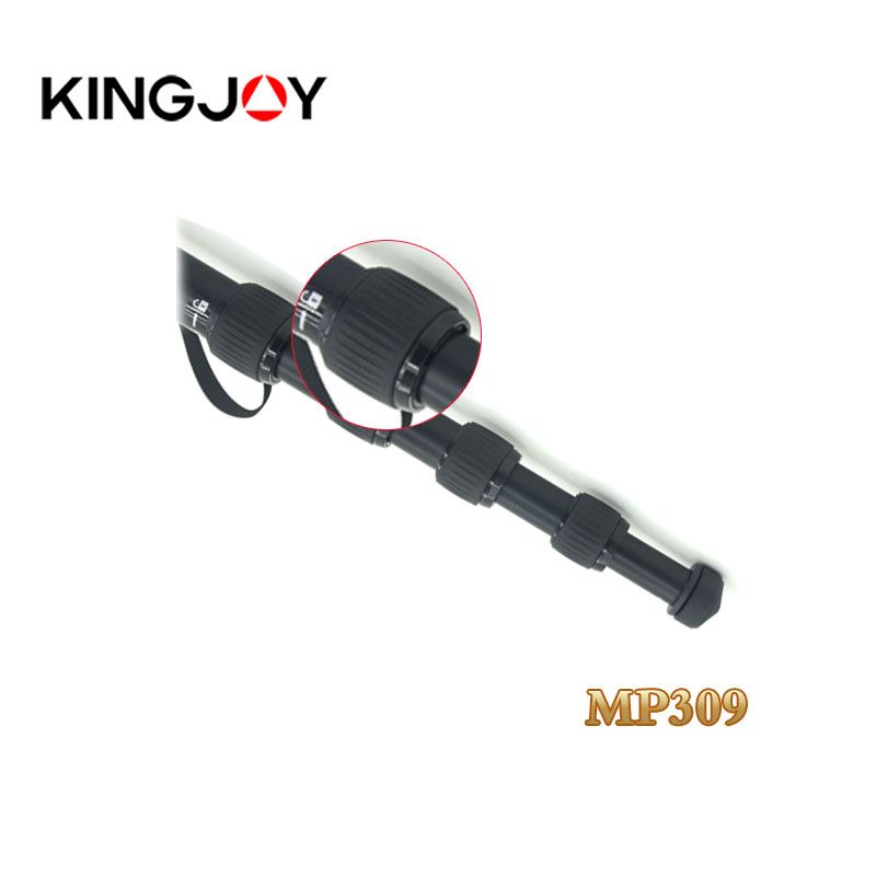 OEM Kingjoy 5 section flip lock lightweight aluminum camera monopod for travel