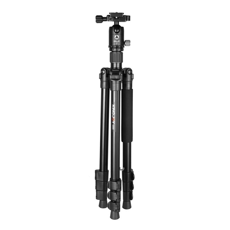 Private label Kingjoy new released 4 section flip lock aluminum professional camera tripod max load 12 kg