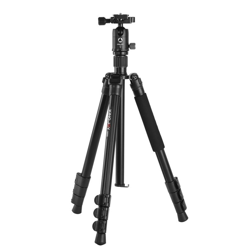 Private label Kingjoy new released 4 section flip lock aluminum professional camera tripod max load 12 kg